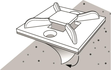 Hellermann MB4A-PA66-BK(100) Klebesockel 