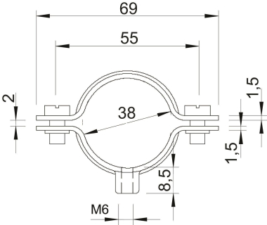 OBO 732 38 GTP Abstandschelle 
