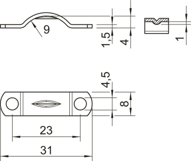OBO 7903 9 G Zugentlastungsschelle 9mm 