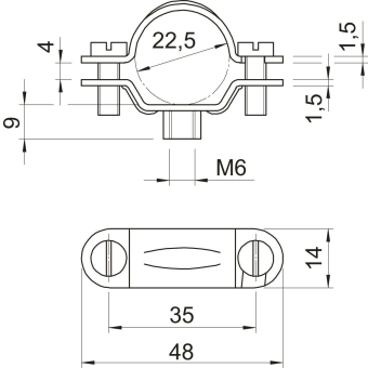 OBO 2900 M6 19-23 G Abstandschelle 