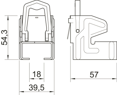 OBO 328 2 Trägerklammer m.Sperrfeder 