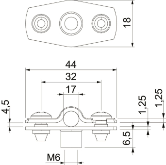 OBO ASG 732 17 FT Abstandschelle 