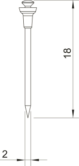 OBO 511 18 Siko-Nadel gehärtet 2x18mm St 