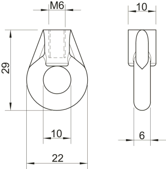 OBO 2084 K M6 Ringöse M6 Zn G 3463060 