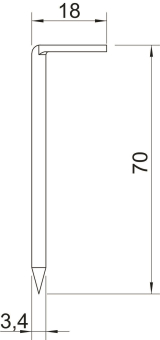 OBO 1101 3.4x70 Hakennagel ungehärtet 