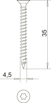 OBO 4759T 4.5x35 Sprint-Schraube 