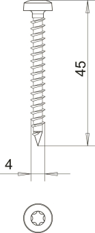 OBO 4758T 4.0x45 Golden-Sprint-Schraube 