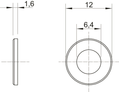 OBO WS M6 D12 G Unterlegscheibe M6 St G 