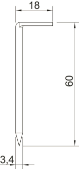 OBO 1101 3.4x60 Hakennagel ungehärtet 