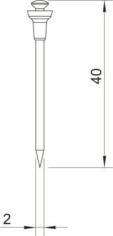 OBO 511 40 Siko-Nadel gehärtet 2x40mm St 