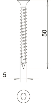 OBO 4759T 5.0x50 Sprint-Schraube 