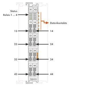 WAGO 750-515 4-Kanal-Relaisausgang,AC 