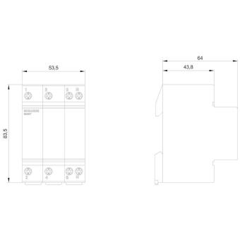 Siemens 3NW7063 Einbausicherungssockel 