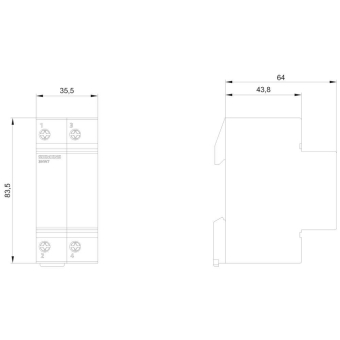 Siemens 3NW7023 Einbausicherungssockel 