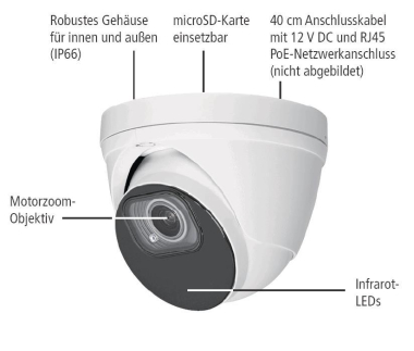 INDEXA Netzwerk-Kugelkamera 8MP NWD6868M 