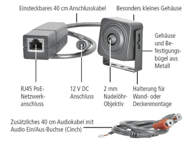 INDEXA Mini-Netzwerkkamera      NWC6549F 