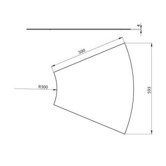 Unex Abdeckung Bogen 45  500mm  67514-04 