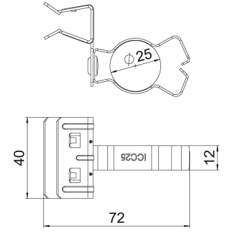 OBO SCHPC 10-15 D25 Trägerklammer 