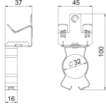 OBO SCVPC 14-20 D32 Trägerklammer 