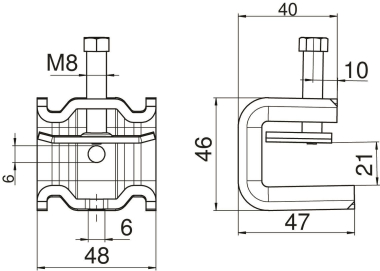 OBO SSP 6-21 M6 A2 Trägerklammer schwere 