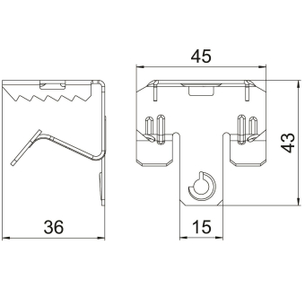 OBO SCUIT 14-20 M6 Trägerklammer 