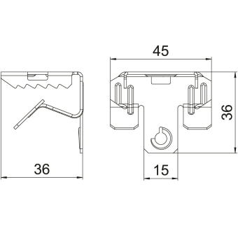OBO SCUIT 7-13 M6 Trägerklammer 