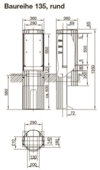 Hager Verteilersäule rund        ZAL135P 