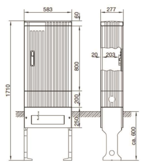 Hager Verteilersäule leer         ZAL175 