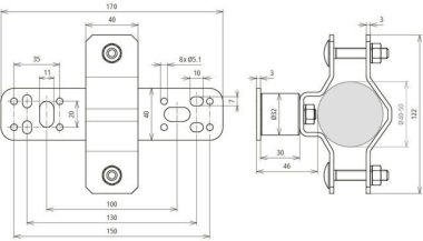 DEHN Wandbefestigung NIRO         105342 