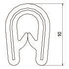 OBO KSB 2 PVC Kantenschutzband f.Bleche 