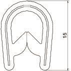 OBO KSB 4 PVC Kantenschutzband f.Bleche 