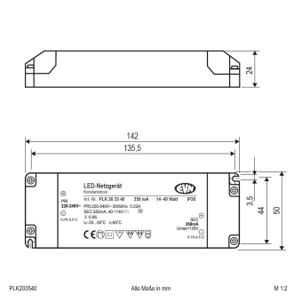EVN NG 350mA -14-40W -IP20 -   PLK203540 