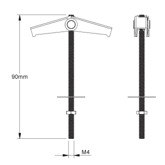 HKL Federklappdübel M4             762/4 