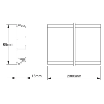 Kleinhuis SDK-Kanalunterteil 70mm   SK70 