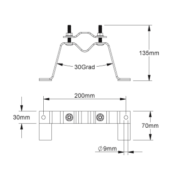 HKL Mast-Haltebügel               870/10 