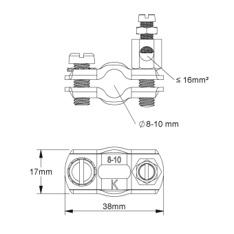 Kleinhuis Erdungs-Rohrschelle      17/08 