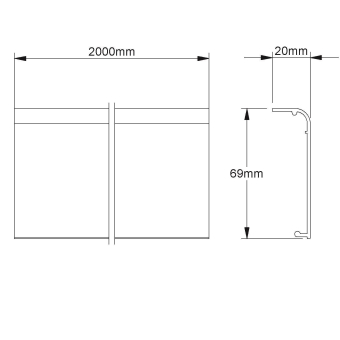 Kleinhuis Sockelleistenoberteil   SD70.5 