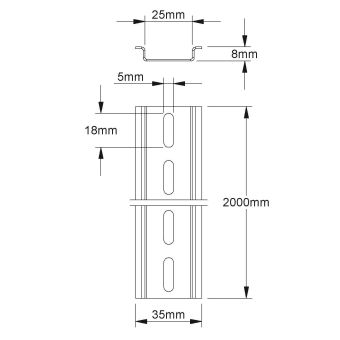 Kleinhuis Tragschiene           1536LO/2 
