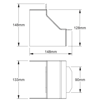 Kleinhuis Inneneck 60X130 weiß  I60130.6 