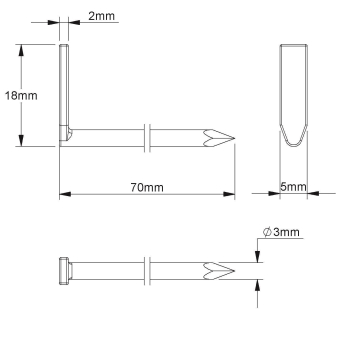 Kleinhuis Hakennagel m.rundem     731/70 