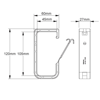 Kleinhuis Sammelhalterung 105x45mm 712/2 