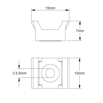 Kleinhuis Kabelbinderhalter bis    718/5 