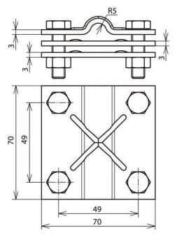 DEHN Kreuzstück St/Tzn            321045 