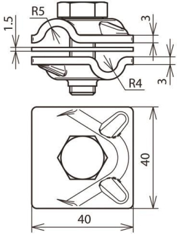 DEHN Zweimetall-Mv-Klemme         390657 