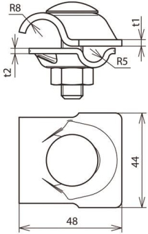 DEHN MV-Klemme Rd 8-10/16mm       392060 