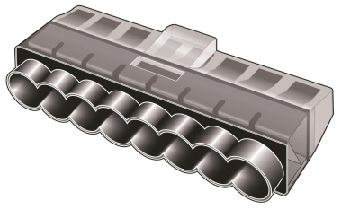 Hellermann HCPM-8-PC-BK/CL Verbindungs- 