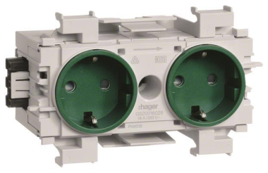 Hager Steckdose 2fach m.Wago  GS20016029 