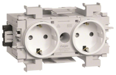 Hager Steckdose 2fach m.Wago  GS20019016 