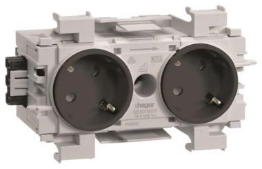 Hager Steckdose 2fach 45°     GS20119011 