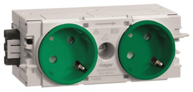 Hager Steckdose 2fach 45°     GS20106029 